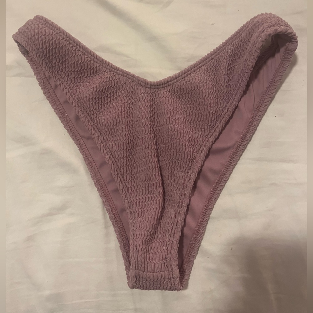 *Neve Worn* Textured Lavender TJ Swim Bikini Bottom